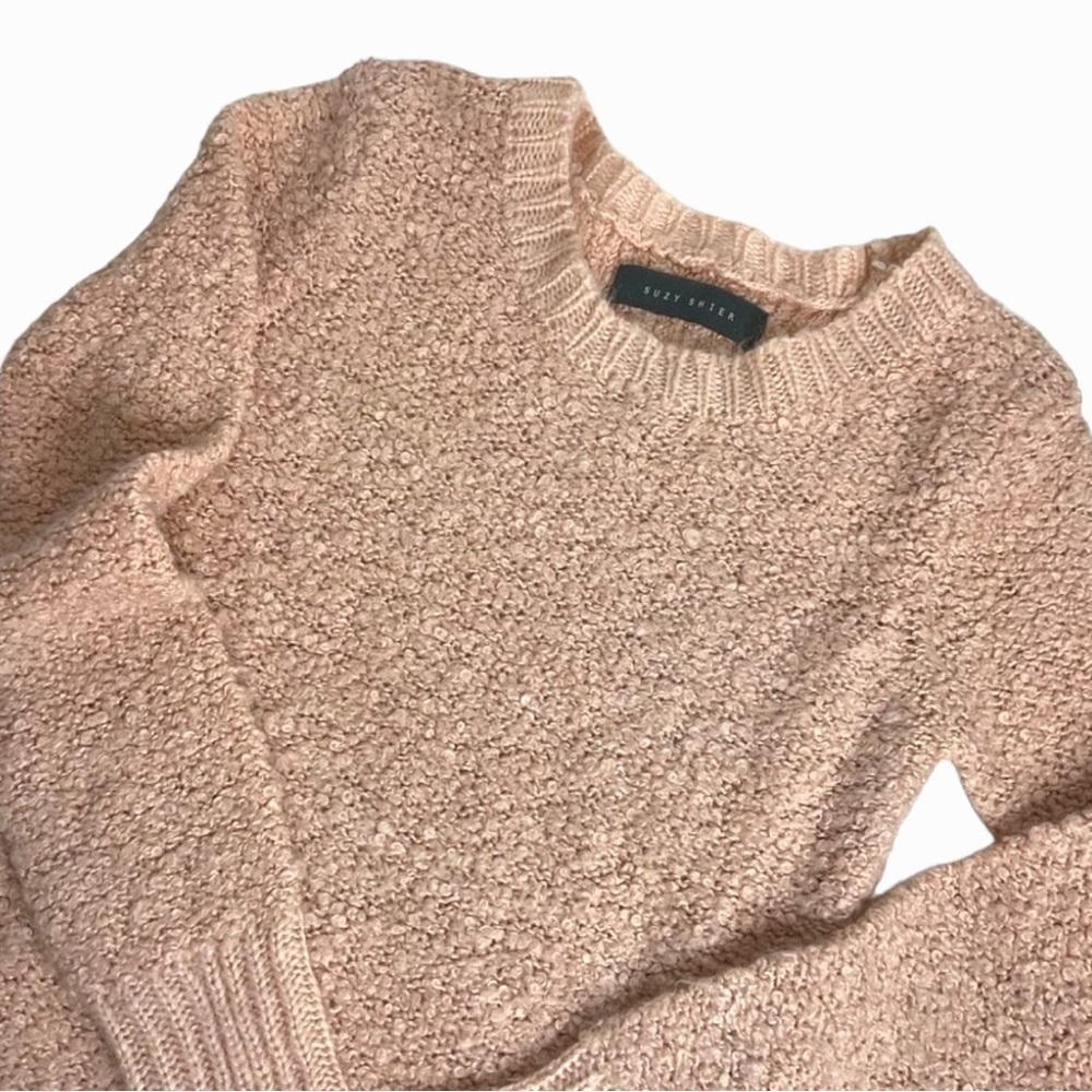 Suzy Shier  Soft Pink Wool Blend Sweater XS